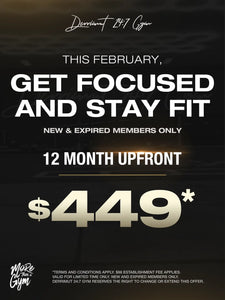$449 - 12 MONTH UPFRONT GET FOCUSED, STAY FIT